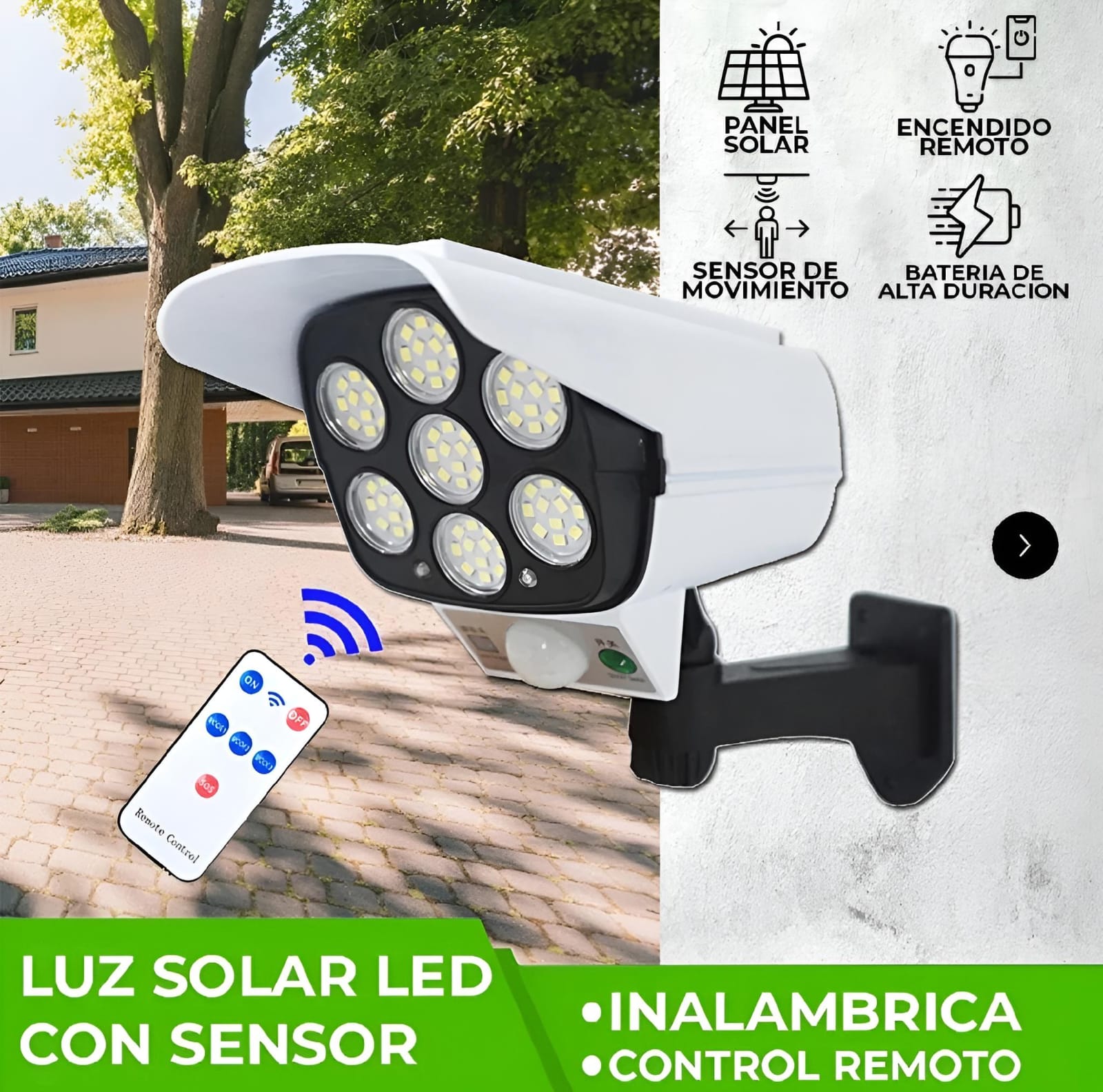 Lampara Solar con Sensor de Movimiento