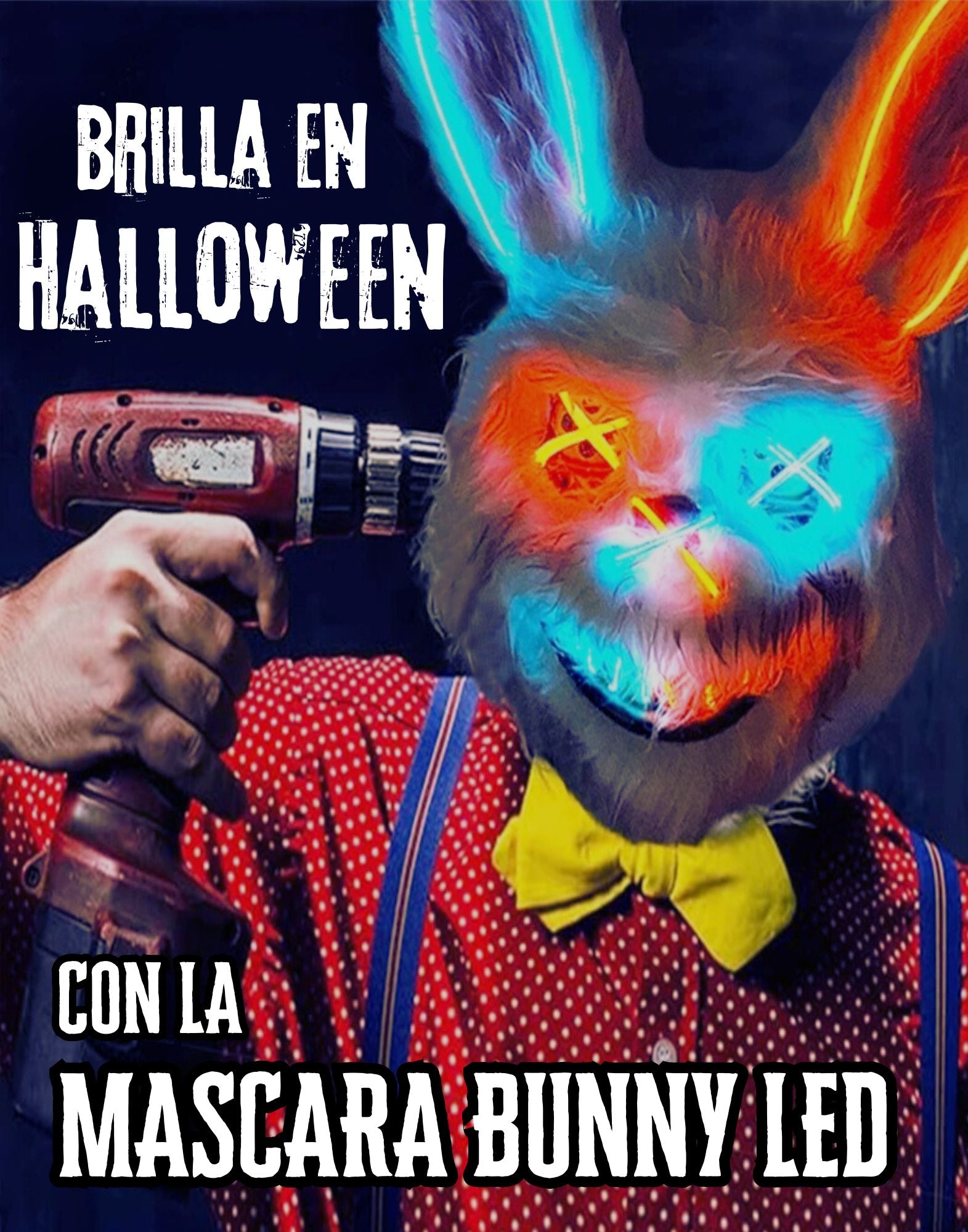 Mascara Conejo de Luz Led Halloween